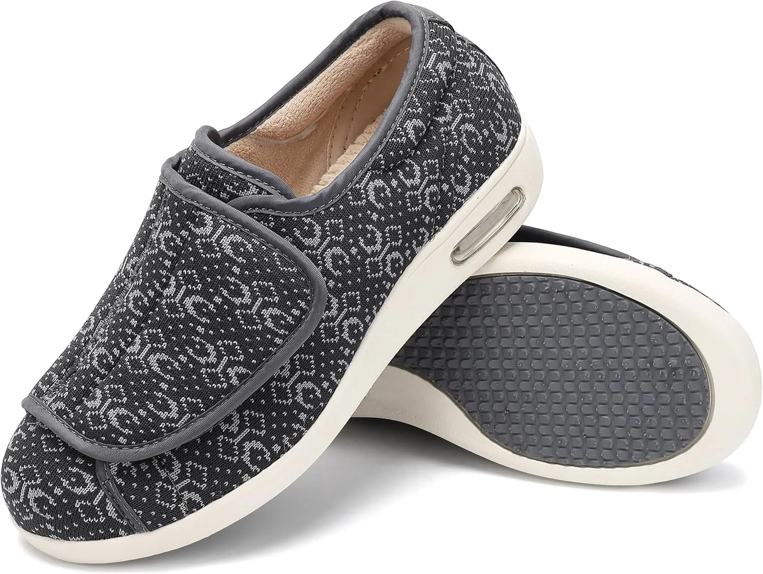 Diabetic Shoes for Women, Women's Wide Width Elderly Shoes, Adjustable Closure Lightweight Breathable, Swollen Feet Walking Edema Sneakers