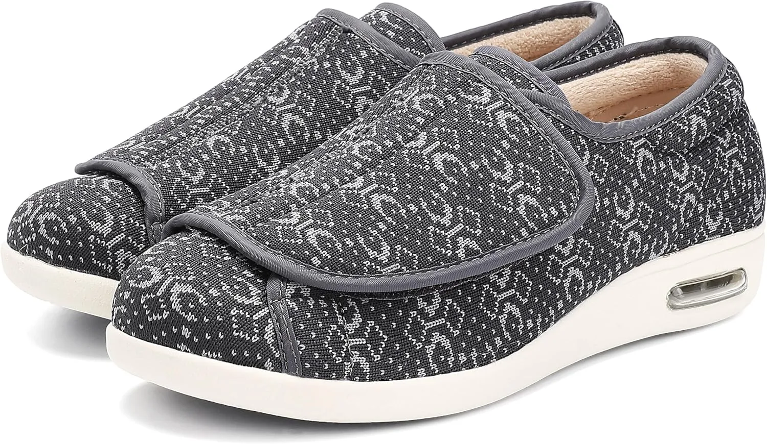 Diabetic Shoes for Women, Women's Wide Width Elderly Shoes, Adjustable Closure Lightweight Breathable, Swollen Feet Walking Edema Sneakers