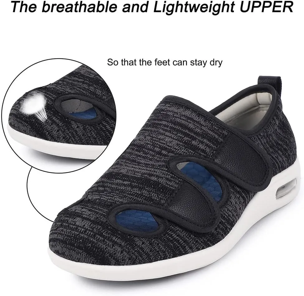 Diabetic Shoes for Women, Women's Wide Width Elderly Shoes, Adjustable Closure Lightweight Breathable, Swollen Feet Walking Edema Sneakers