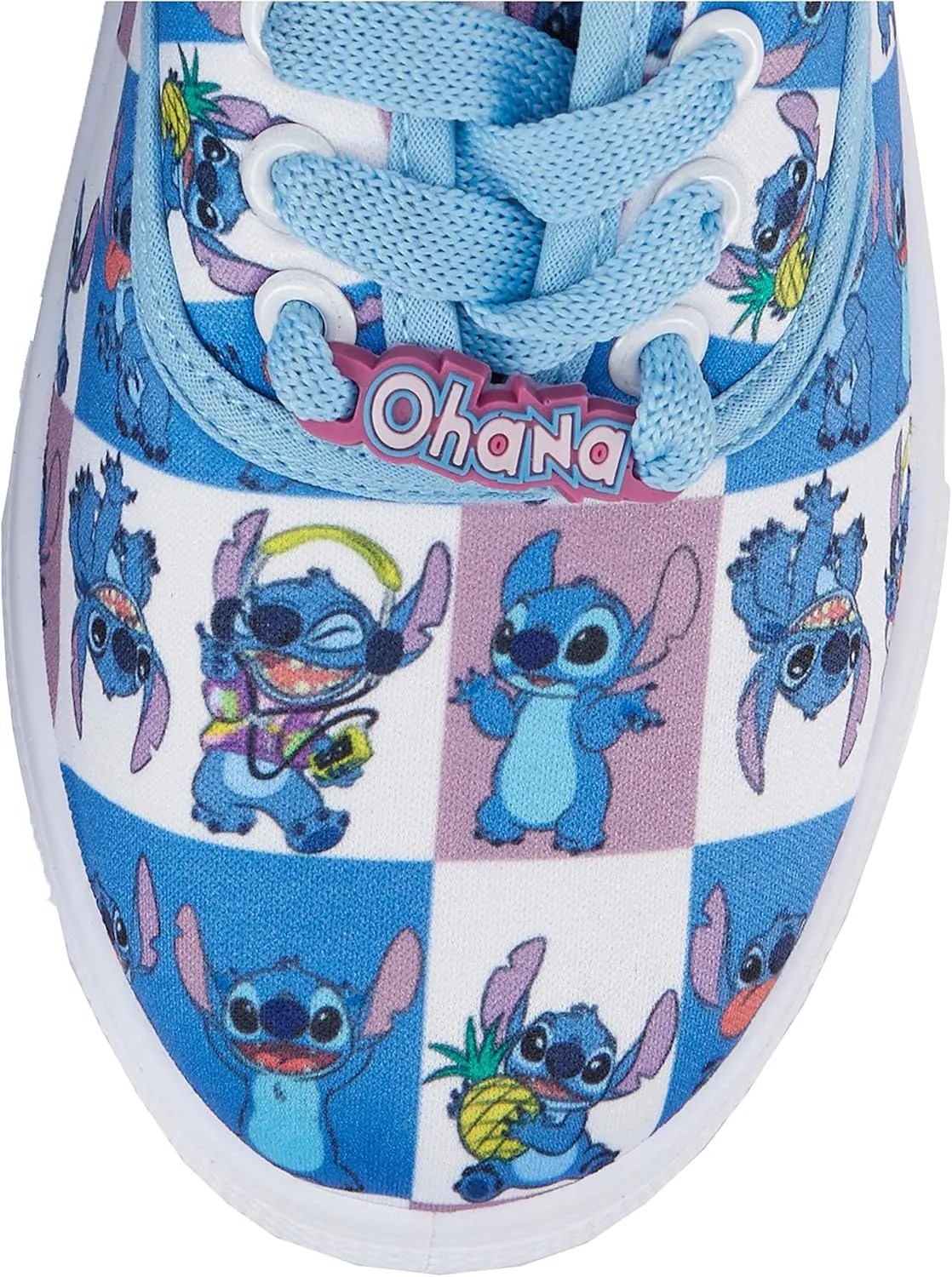 Disney Ladies Lilo and Stitch Shoes - Ladies Classic Lilo and Stitch Lace Up Canvas Sneakers Lilo and Stitch Canvas Lace up Sneakers