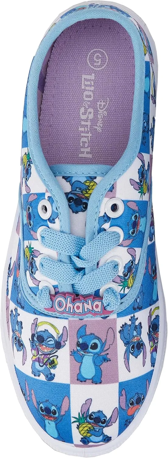 Disney Ladies Lilo and Stitch Shoes - Ladies Classic Lilo and Stitch Lace Up Canvas Sneakers Lilo and Stitch Canvas Lace up Sneakers