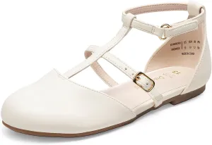 DREAM PAIRS Girls Dress Shoes Mary Jane Flats for Little Girls Party Shoes with T Strap