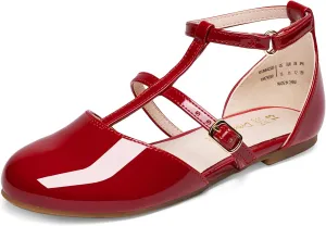 DREAM PAIRS Girls Dress Shoes Mary Jane Flats for Little Girls Party Shoes with T Strap