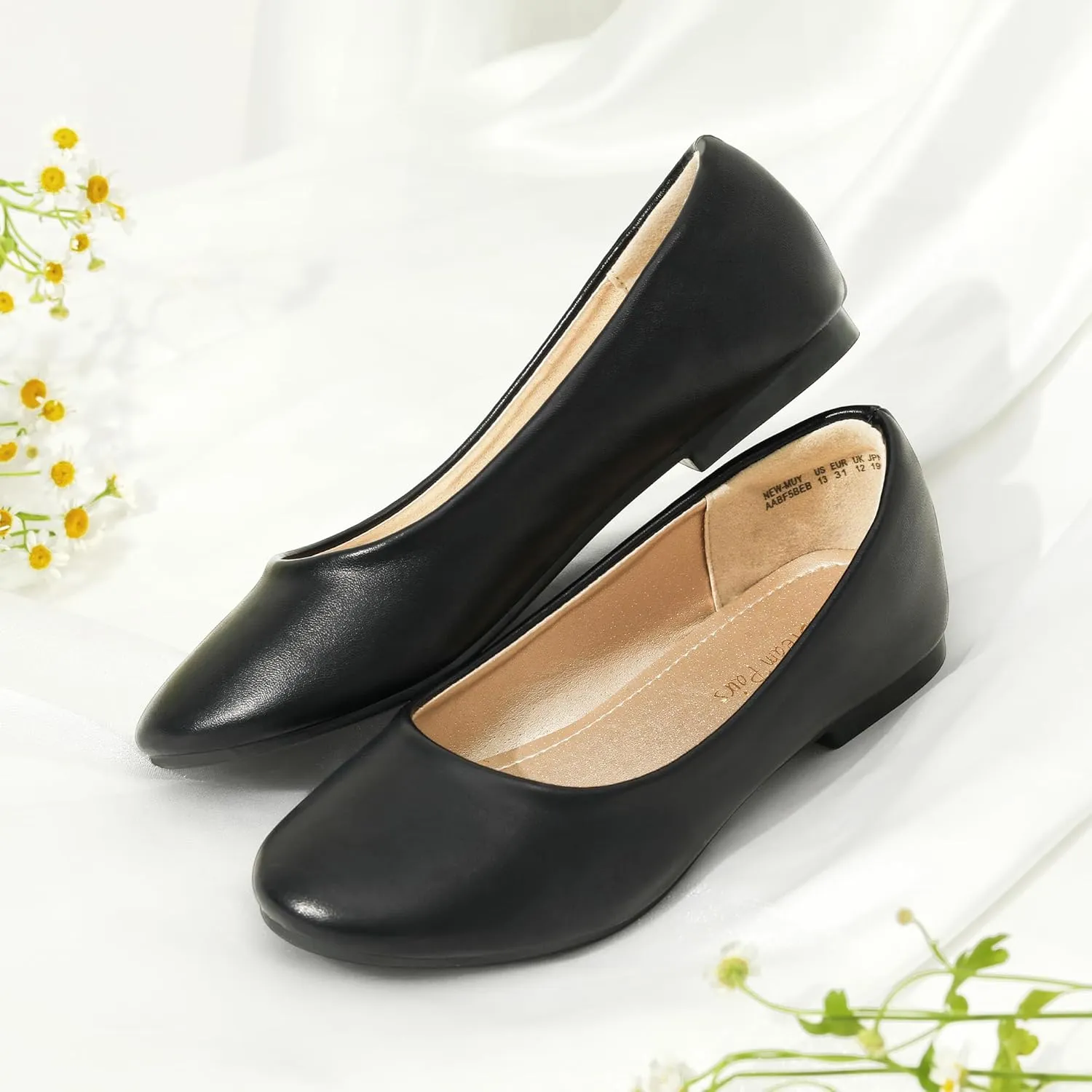 DREAM PAIRS Girls Dress Shoes Slip on Ballerina Flats for Wedding/Party