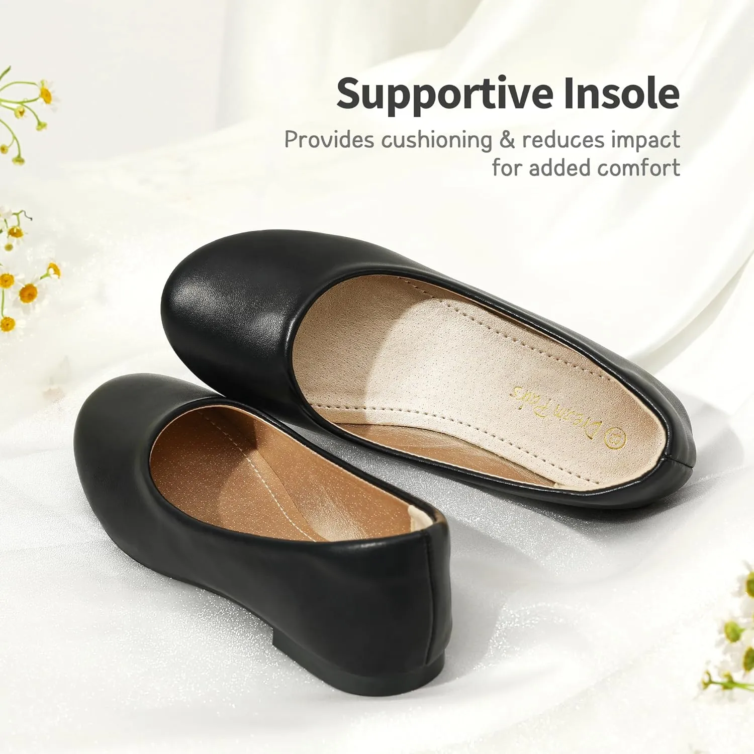 DREAM PAIRS Girls Dress Shoes Slip on Ballerina Flats for Wedding/Party
