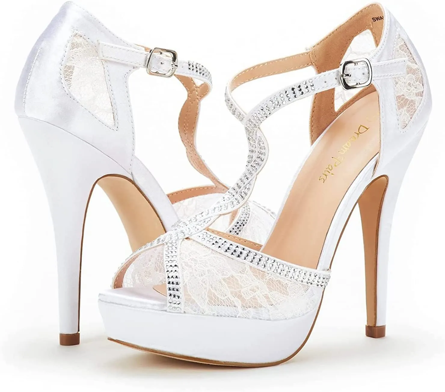 DREAM PAIRS Women's Heeled Sandals Pump