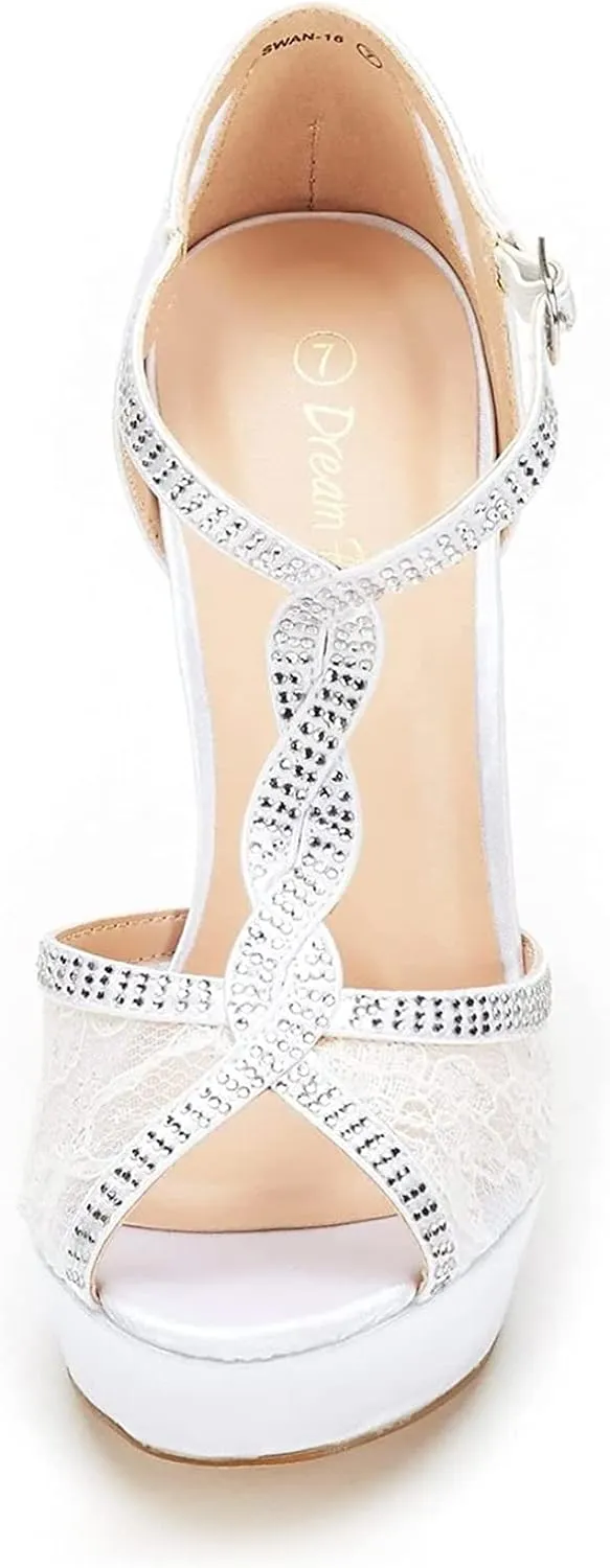 DREAM PAIRS Women's Heeled Sandals Pump