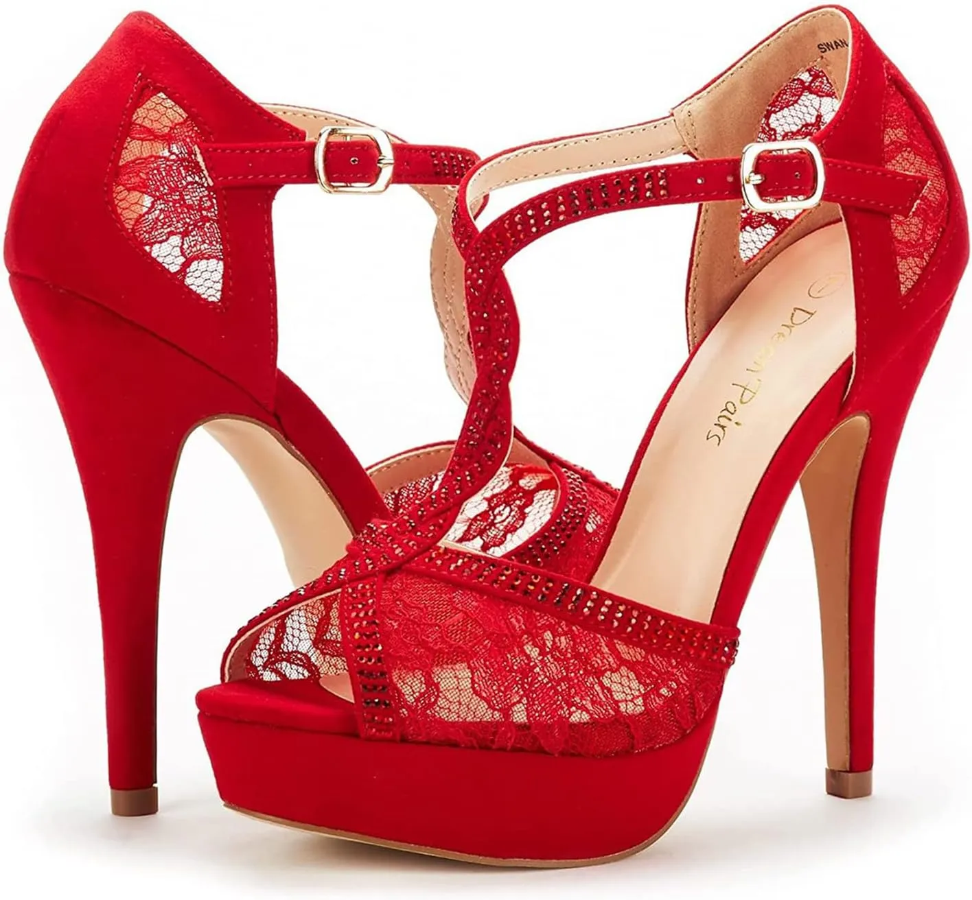 DREAM PAIRS Women's Heeled Sandals Pump