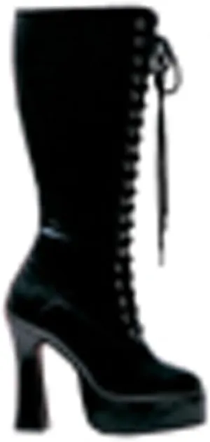 Ellie Shoes Women's Easy 5 Inch Flared Heel Knee High Boots Black Patent 8