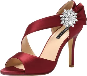 ERIJUNOR High Heel Party Sandals For Woman Open Toe Stiletto Bow Shoes Wedding Evening Dress Shoes for Dancing