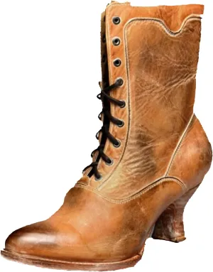 Erocalli Women Wedding Bridal Boots Victorian Boots Renaissance Boots Goth Witch Stuff Boots Lace Up Satin Lace Mid Calf Boot Tango Latin Ballroom Dance Evening Wedding Shoes