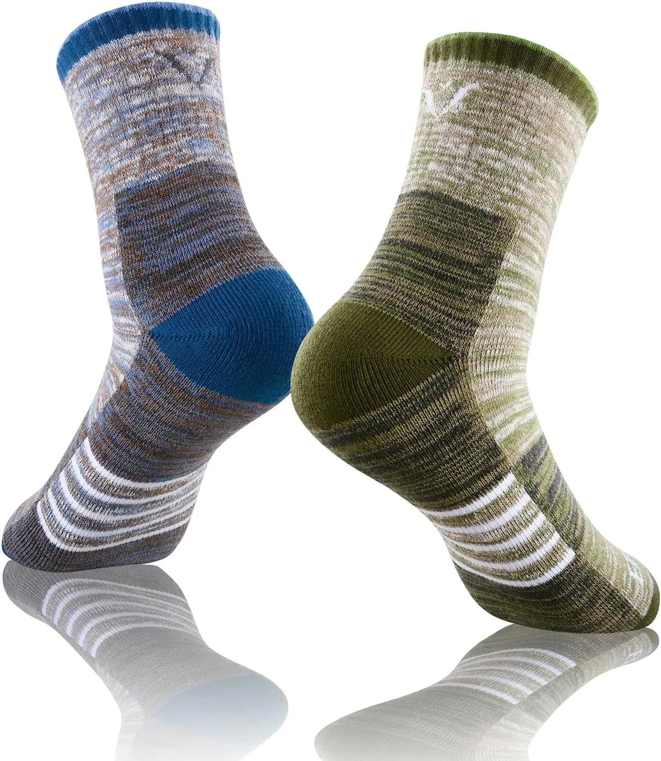 FEIDEER Women's Hiking Walking Socks, Multi-pack Outdoor Recreation Socks Wicking Cushion Crew Socks