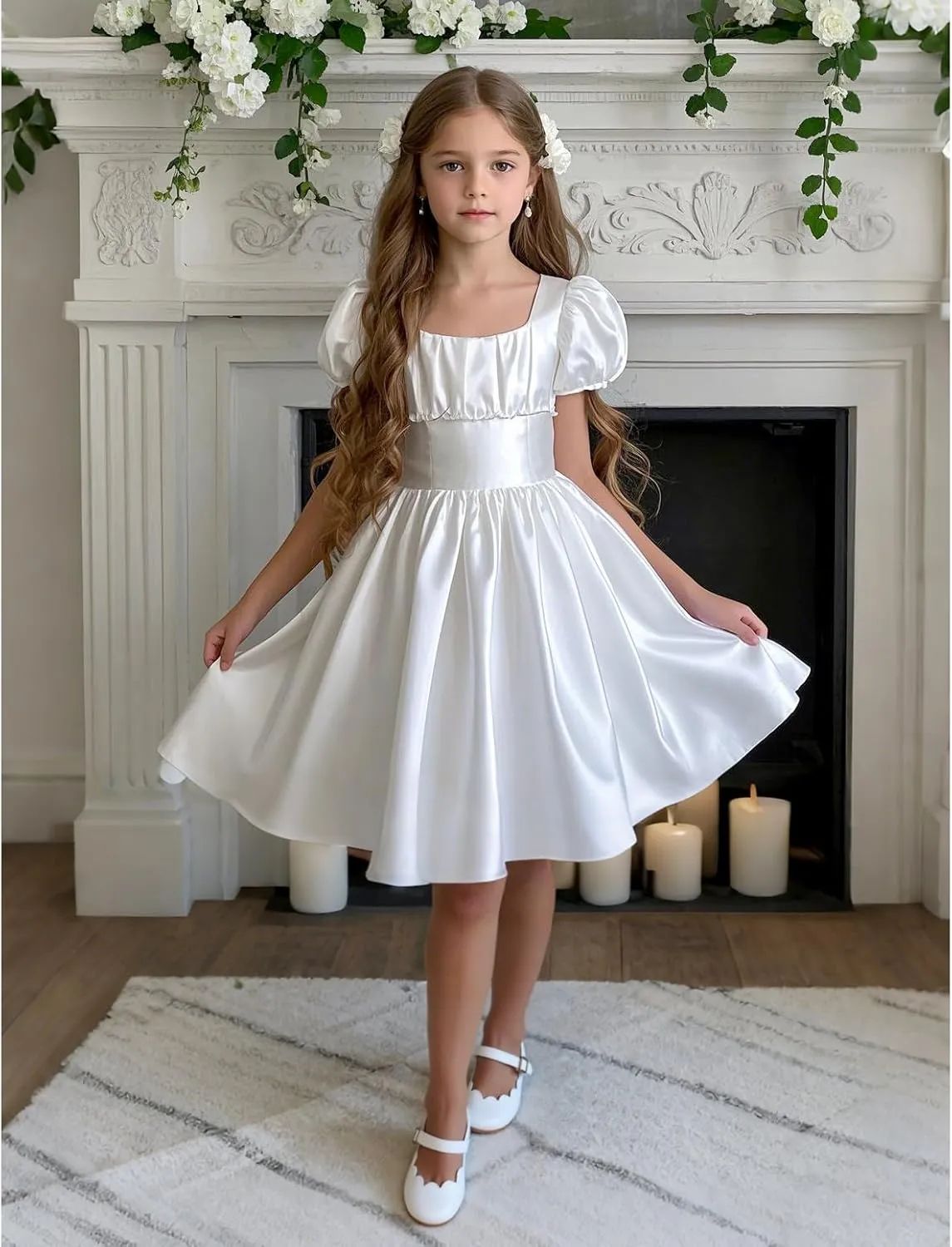 Felix & Flora Toddler Flower Girl Dress Shoes - Girl Ballet Flats Party School Shoes Wedding