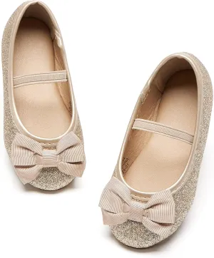 Felix & Flora Toddler Flower Girl Mary Jane Shoes - Little Girls Dress Flats Princess Wedding Party