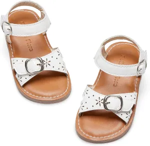 Felix & Flora Toddler Girl Sandals - Flower Girl Dress Shoes Open Toe Little Kid Summer Flats