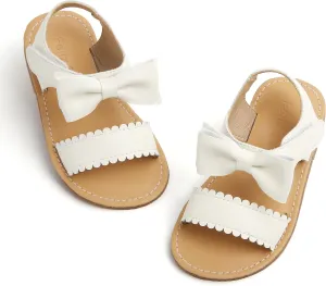 Felix & Flora Toddler Girl Sandals - Flower Girl Dress Shoes Open Toe Little Kid Summer Flats