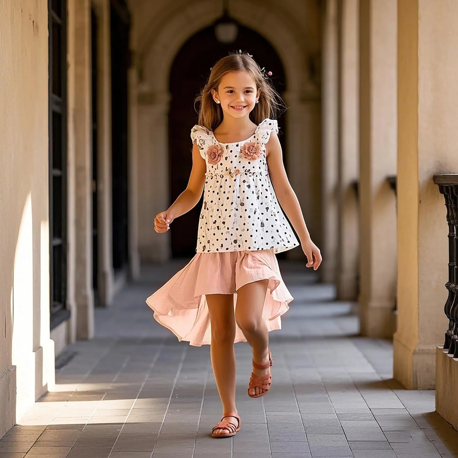Felix & Flora Toddler Girl Sandals - Little Girl Easter Summer Dress Shoes Lightweight Open Toe Beach Holiday.