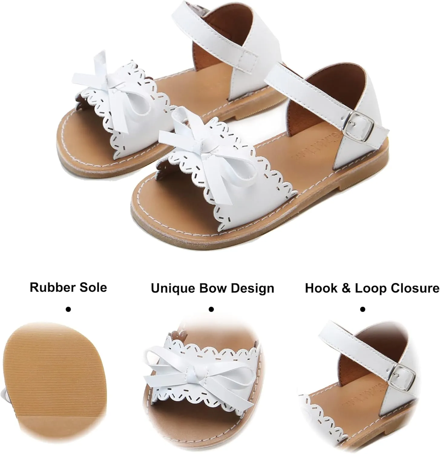 Felix & Flora Toddler Girl Sandals - Little Girl Easter Summer Dress Shoes Lightweight Open Toe Beach Holiday.