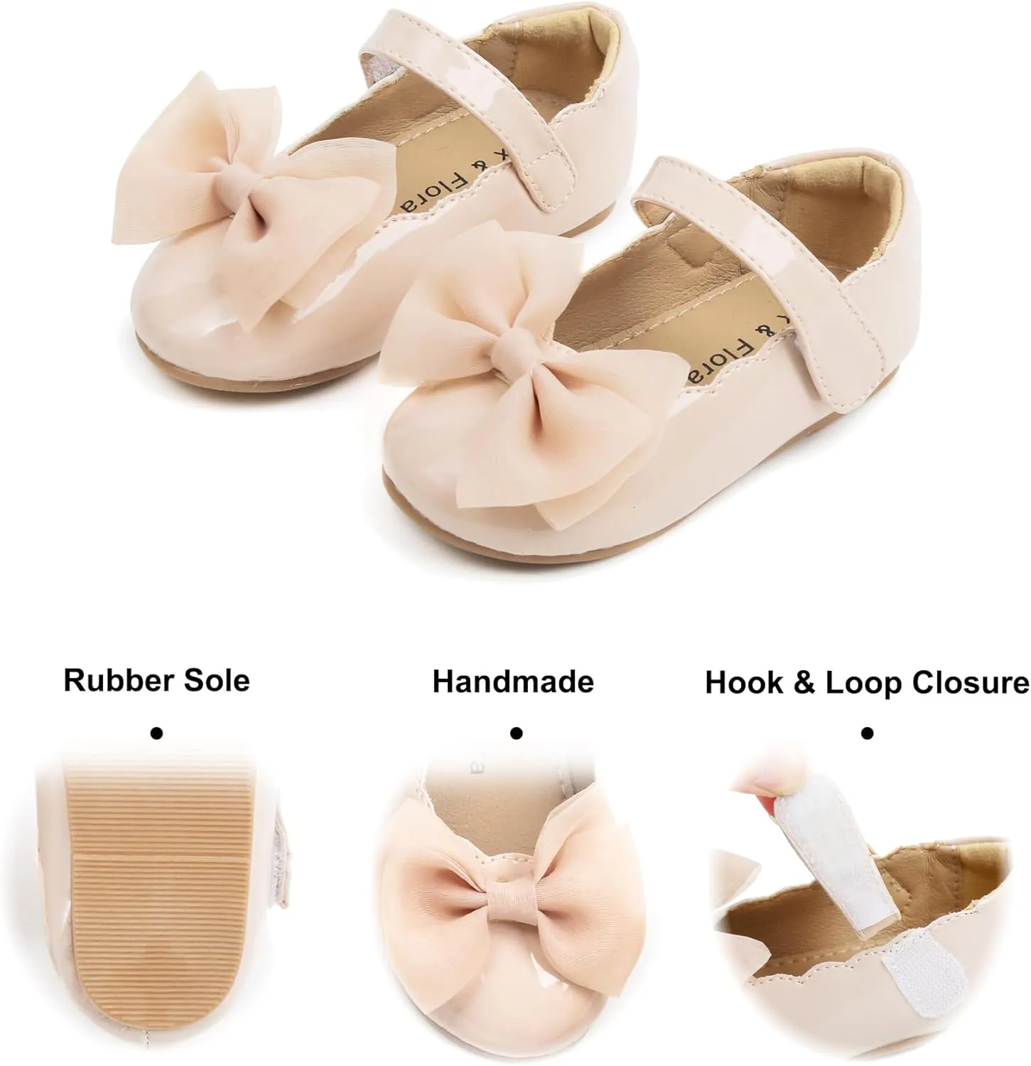Felix & Flora Toddler Girls Dress Shoes - Little Girl Ballet Mary Jane Flats Party School Wedding
