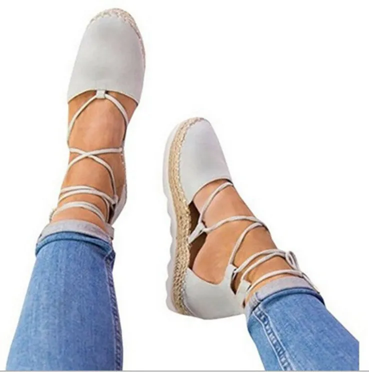 Flat Lace-Up Espadrilles