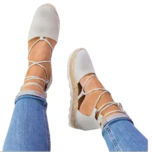 Flat Lace-Up Espadrilles