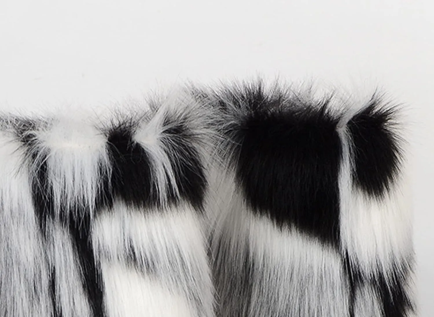 FUNCOS Women's Faux Fur Boots Mid-Calf Winter Furry Fuzzy Rave Boots Cosplay Costume