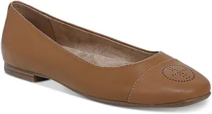 Giani Bernini Womens Brown Comfort Perforated Cushioned Aerinn Square Toe Slip On Flats Shoes 7.5 M