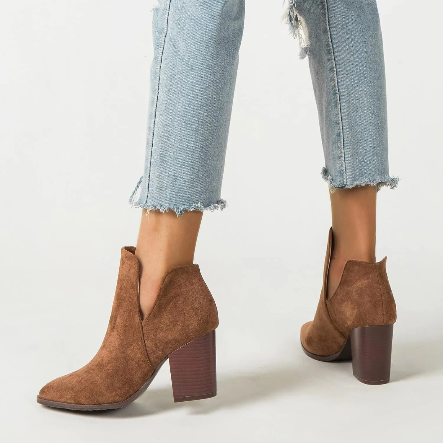 Gibobby Cowboy Boots for Women Square Toe Women Cowgirl Boots Ladies Retro Ankle Boots Embroidered Western Short Boots 52