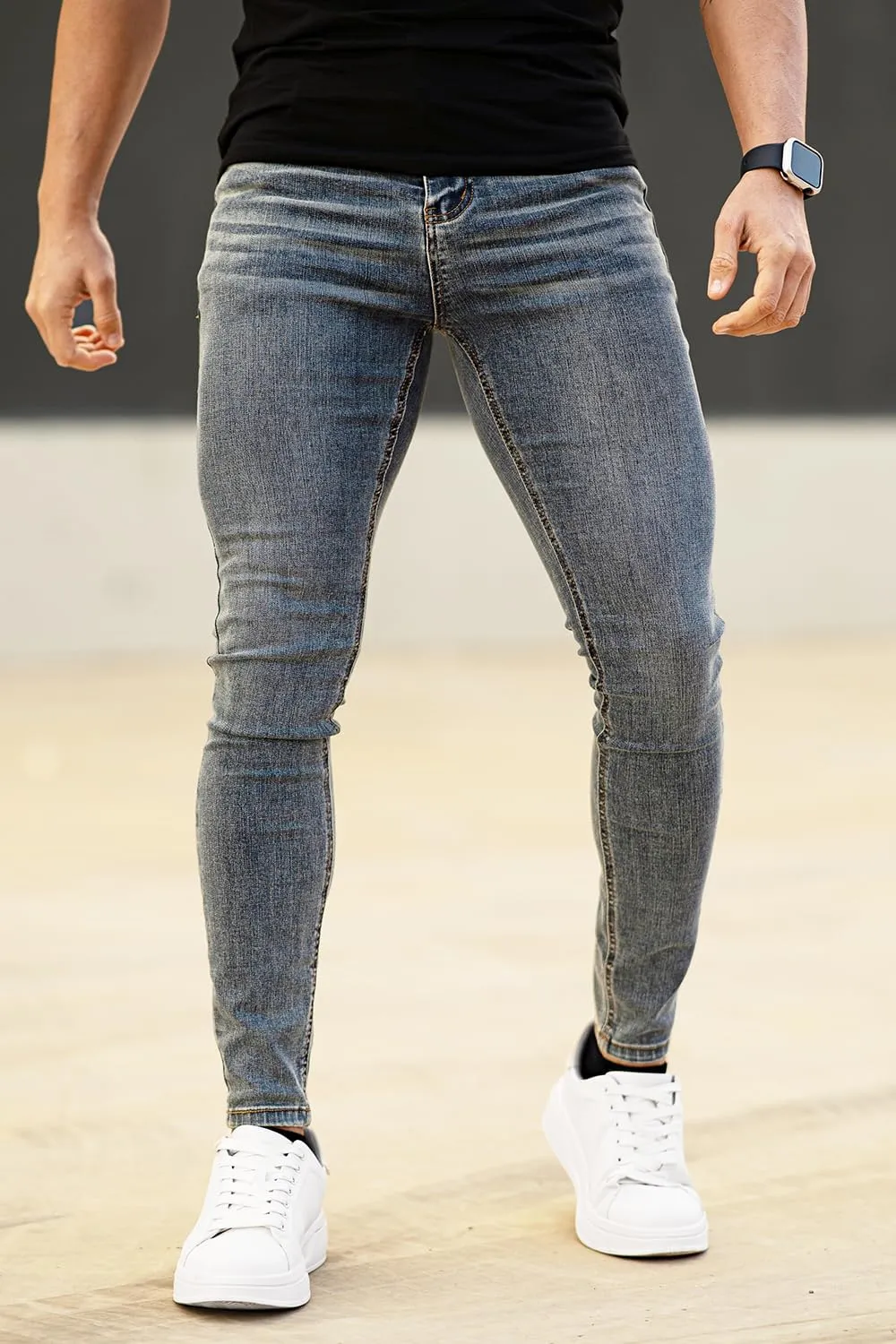 GINGTTO Men's Ripped Jeans Slim Fit Skinny Stretch Jeans Pants