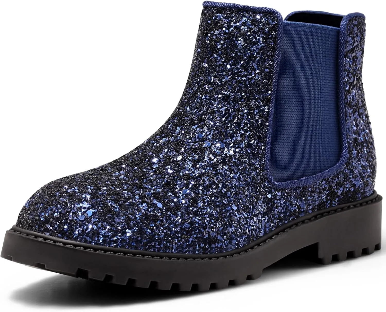 Girls Boots Kids Platform Ankle Boots Glitter Winter Boots For Teen Girls Toddler Boots Elastic Low Heel Girls Booties For Little Kids/Big Kids