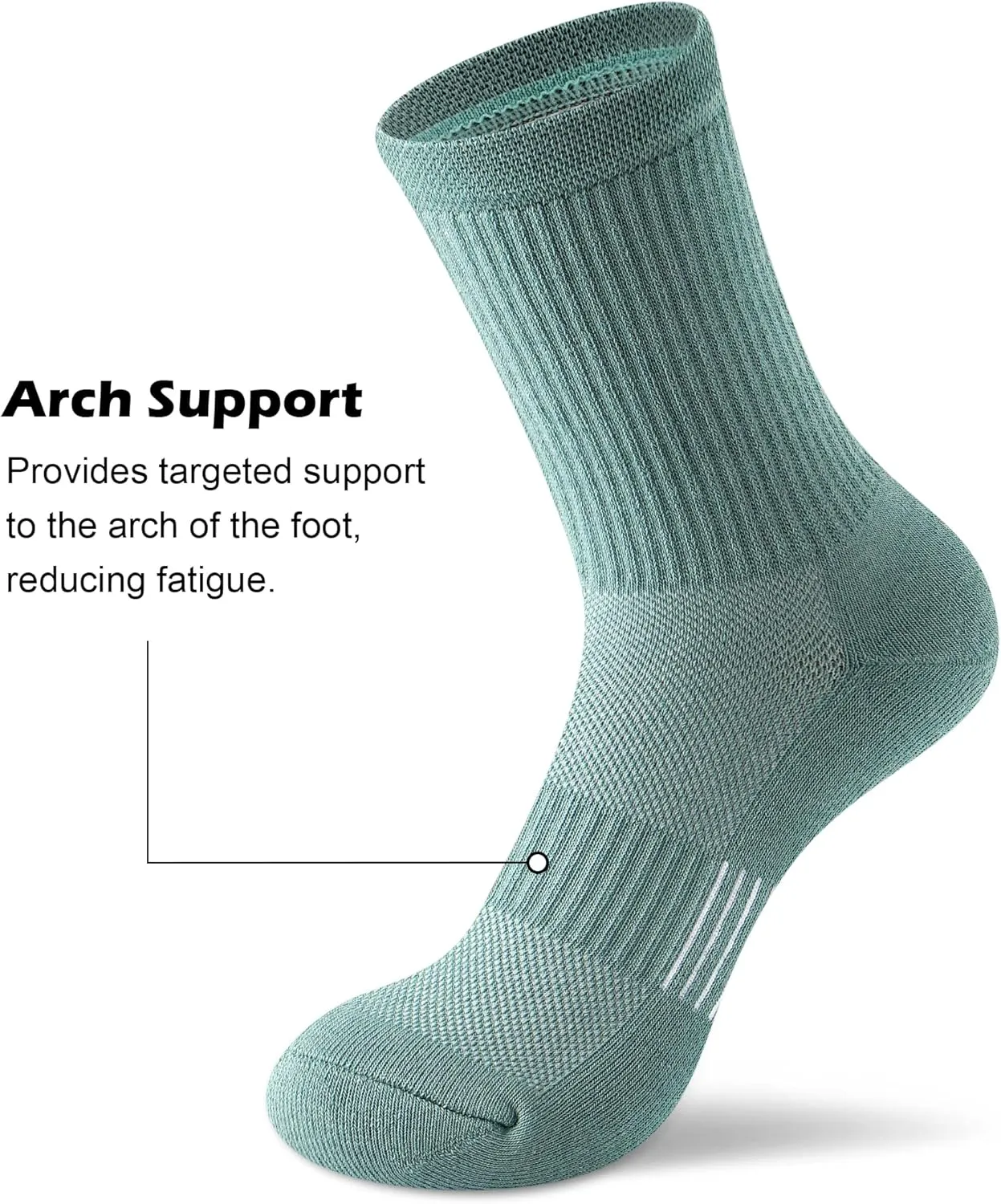 Gonii Crew Socks Women Running Hiking Thick Cushiones Athletic Socks 5-6 Pairs