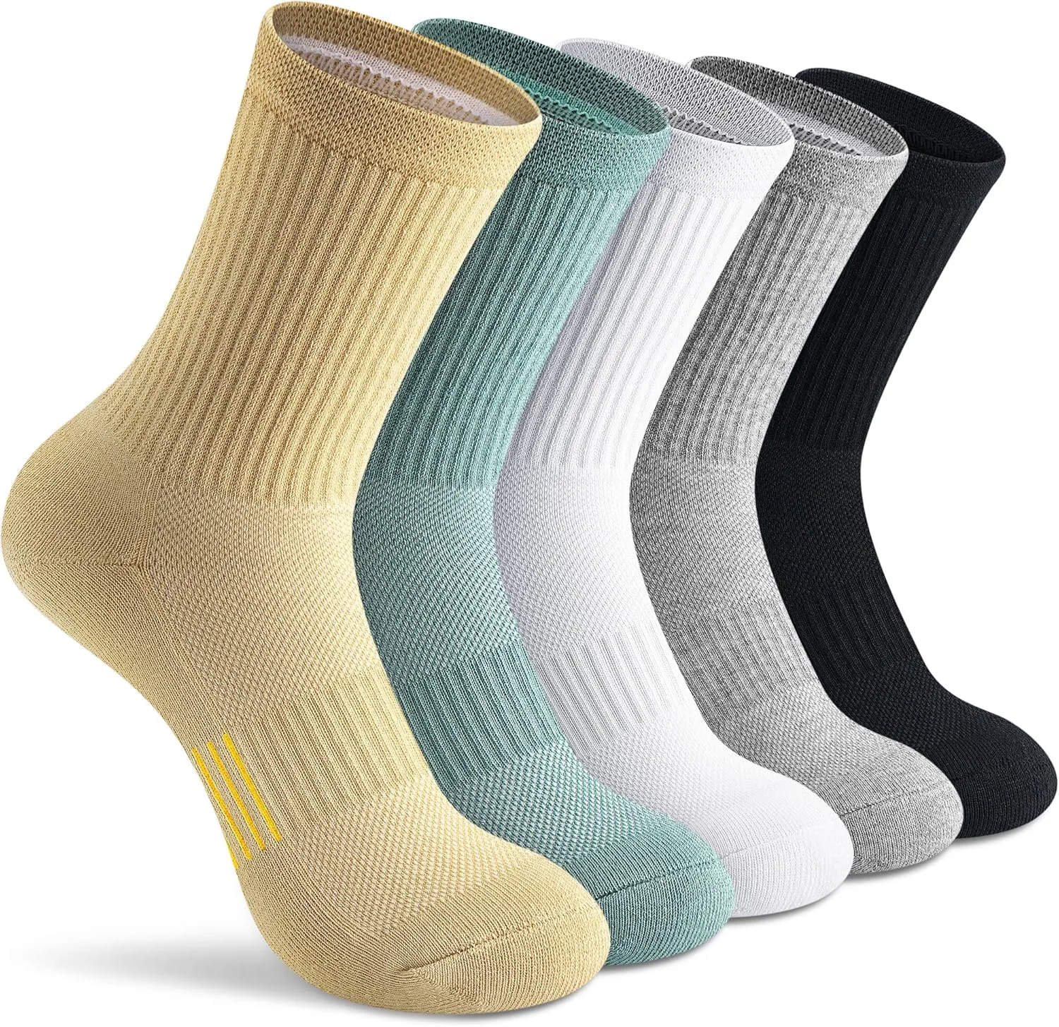 Gonii Crew Socks Women Running Hiking Thick Cushiones Athletic Socks 5-6 Pairs