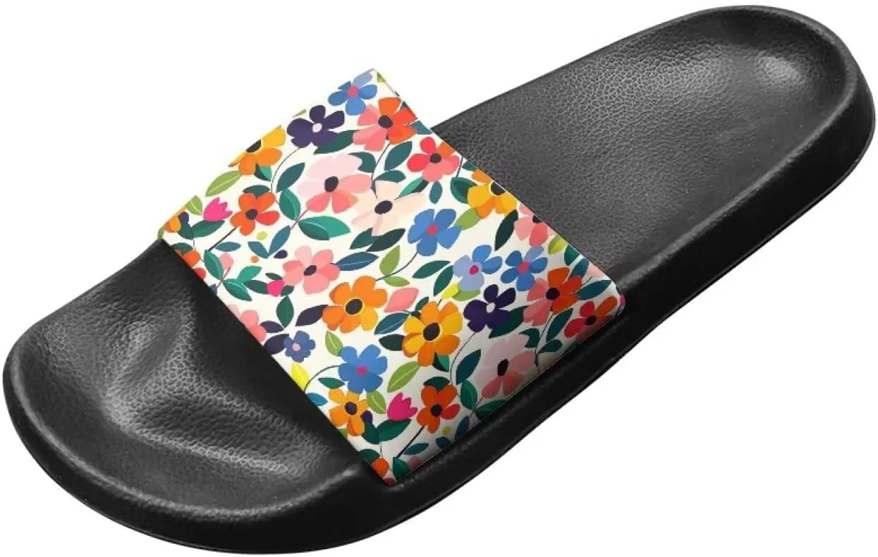 GOSTONG Slippers for Women Slide Sandals Summer Slip on Beach Shoes Womens Non-Slip Shower Slides Bathroom Sandals Size 5-12.5
