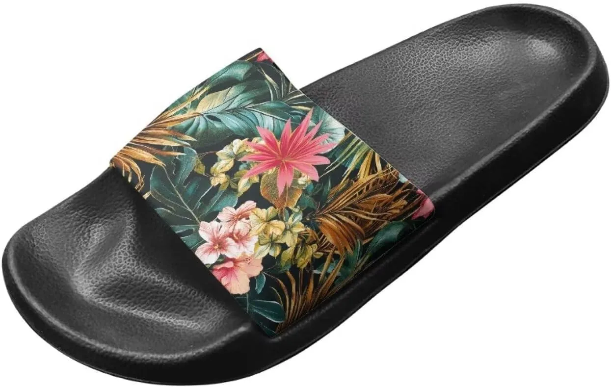 GOSTONG Women's Platform Sandals Lightweight Slip on Slippers Non-Slip Comfort Summer Shower Slides Bathroom Sandals Size 5-12.5