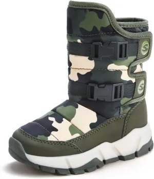 GUBARUN Boys Snow Boots Winter Waterproof Slip Resistant Cold Weather Shoes (Toddler/Little Kid/Big Kid)