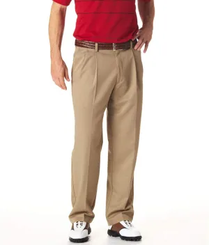 Haggar Men's Cool 18 Hidden Expandable Waist Pleat Front Pant-Regular and Big & Tall Sizes
