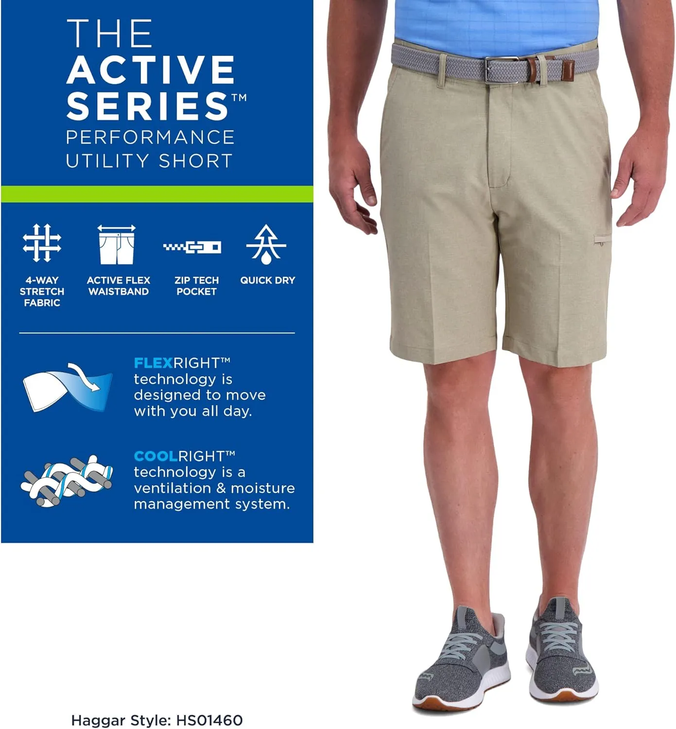 Haggar Men's Stretch Utility Short (Regular and Big and Tall Sizes)