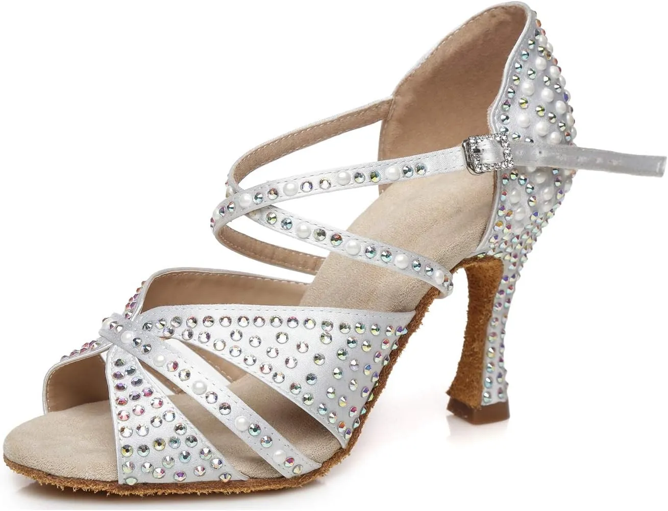 Hanfike Bridal High Heels for Wedding with Pearls Womens Evening Sandals