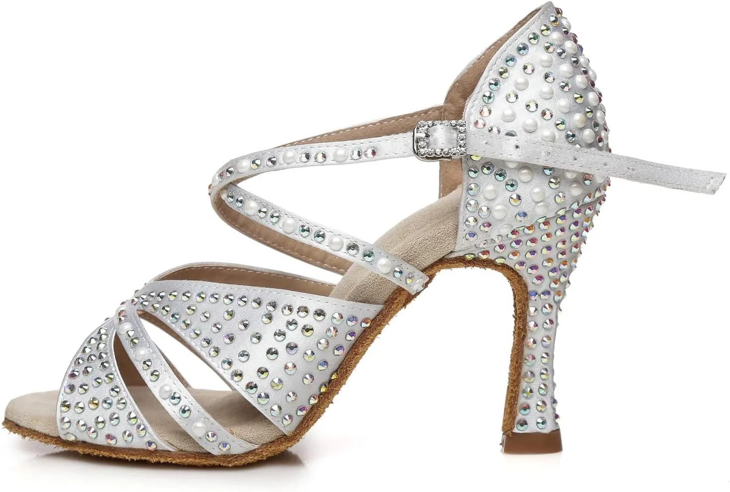 Hanfike Bridal High Heels for Wedding with Pearls Womens Evening Sandals