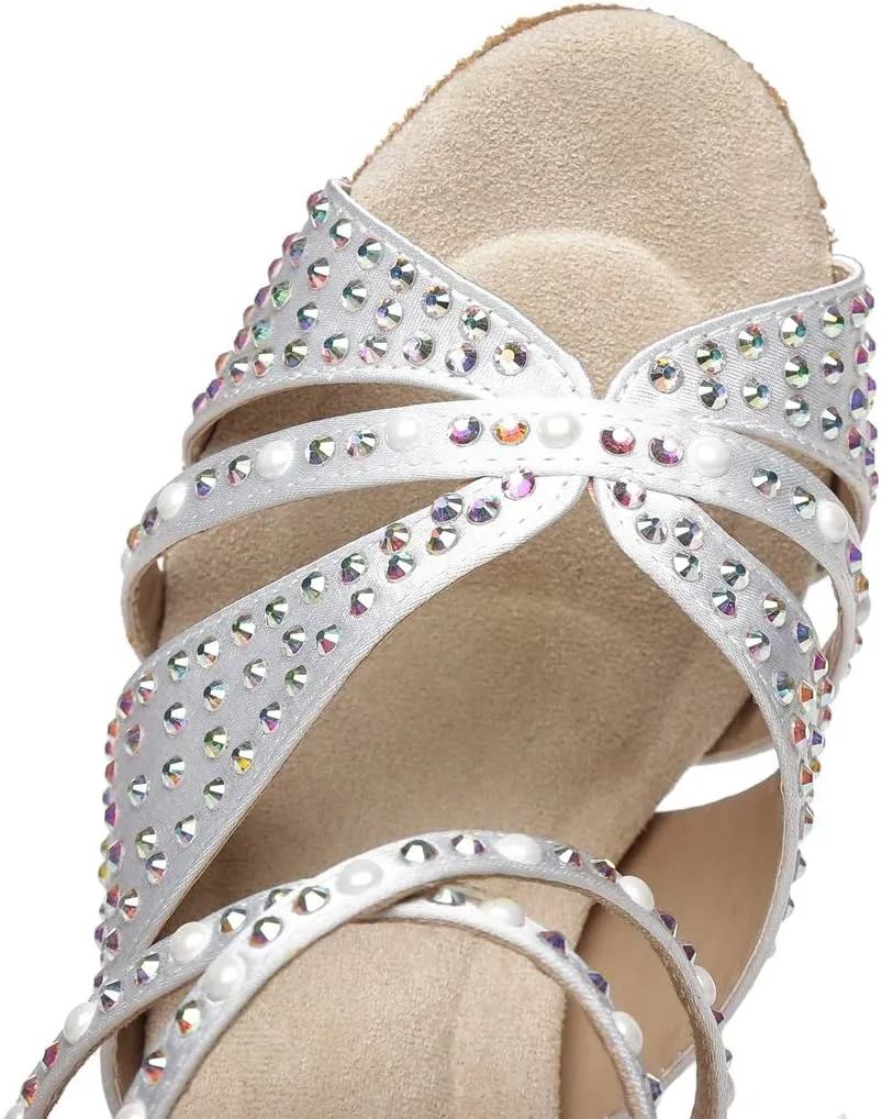 Hanfike Bridal High Heels for Wedding with Pearls Womens Evening Sandals
