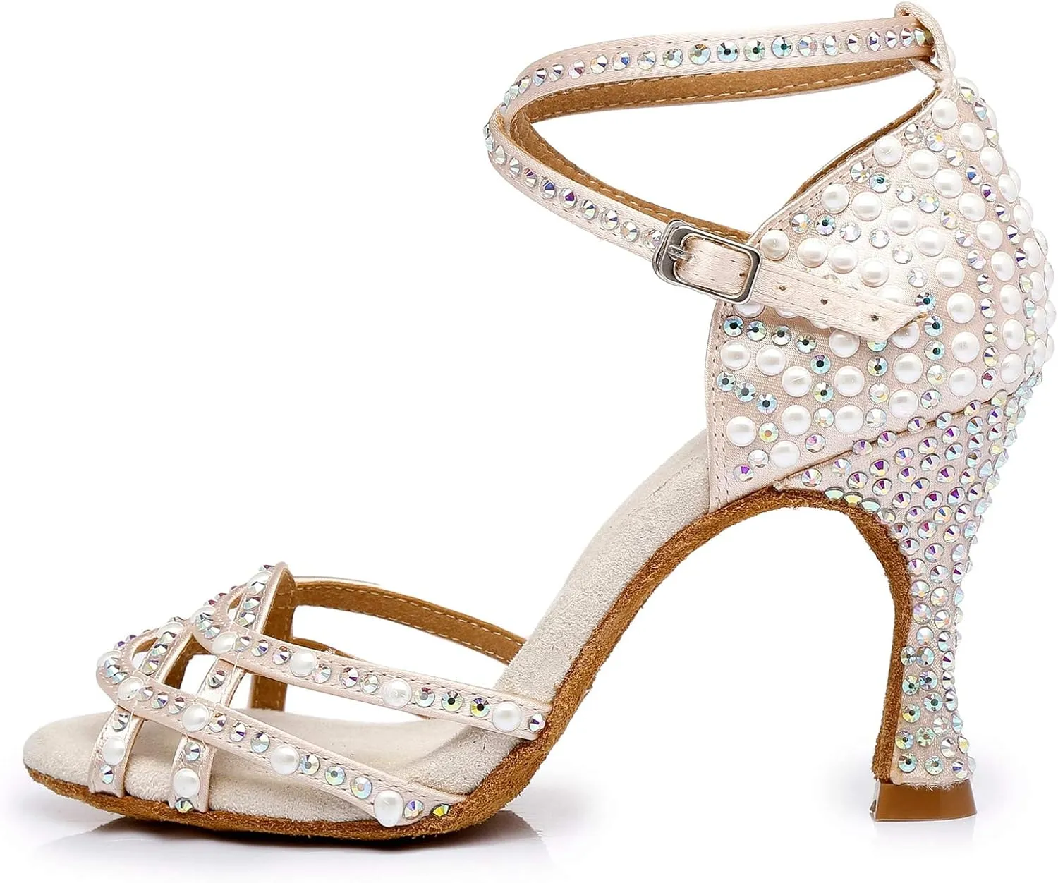 Hanfike Bridal High Heels for Wedding with Pearls Womens Evening Sandals