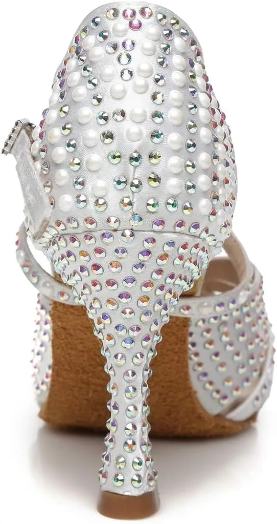 Hanfike Bridal High Heels for Wedding with Pearls Womens Evening Sandals