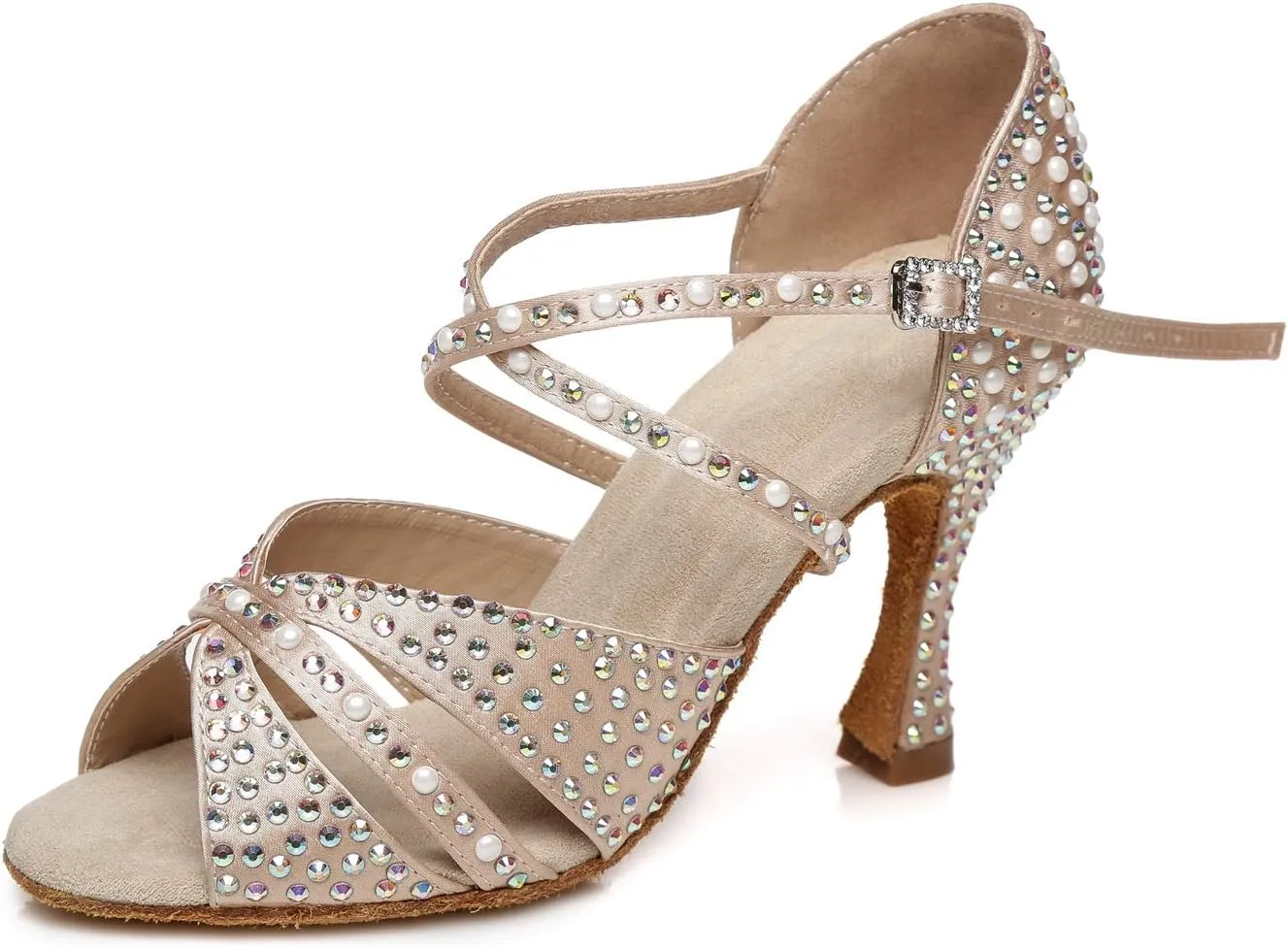 Hanfike Bridal High Heels for Wedding with Pearls Womens Evening Sandals