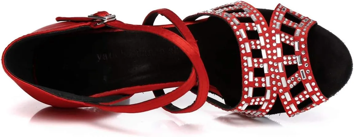 Hanfike Shoes for Women Wedding Rhinestones Bead Party Sandals