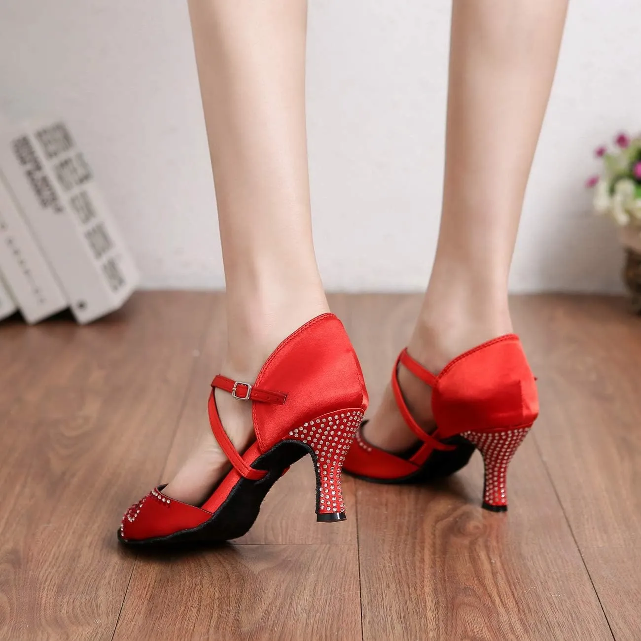 Hanfike Shoes for Women Wedding Rhinestones Bead Party Sandals