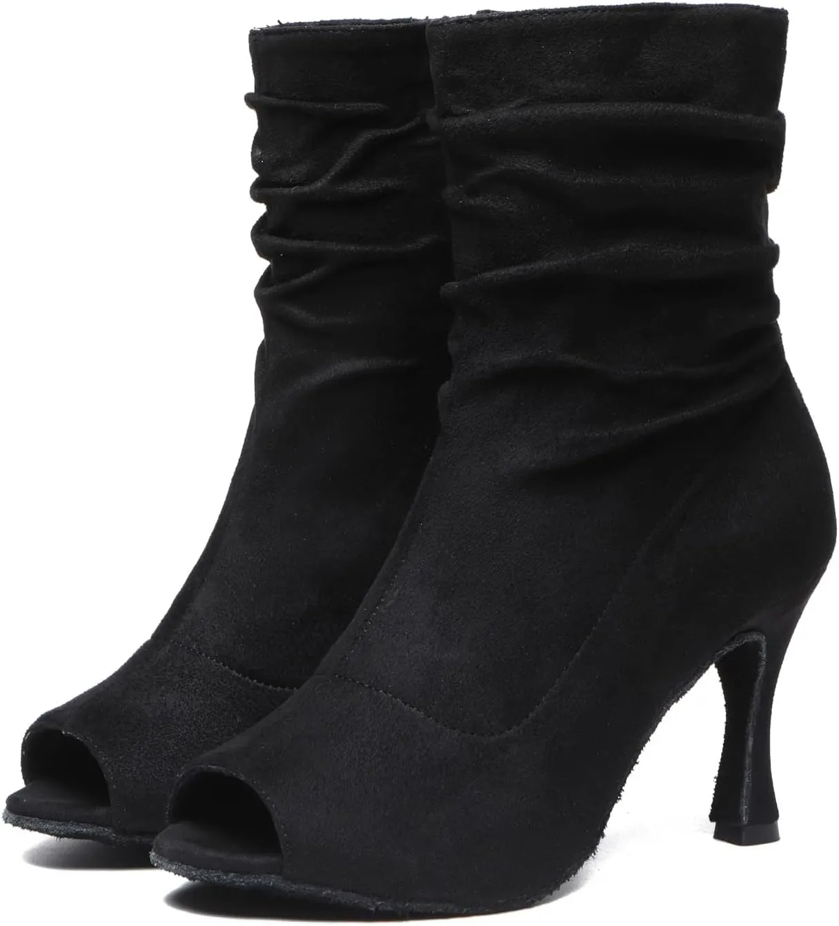 Hanfike Womens Peep Toe Boot Lace-up Fashion Party Booties Heels
