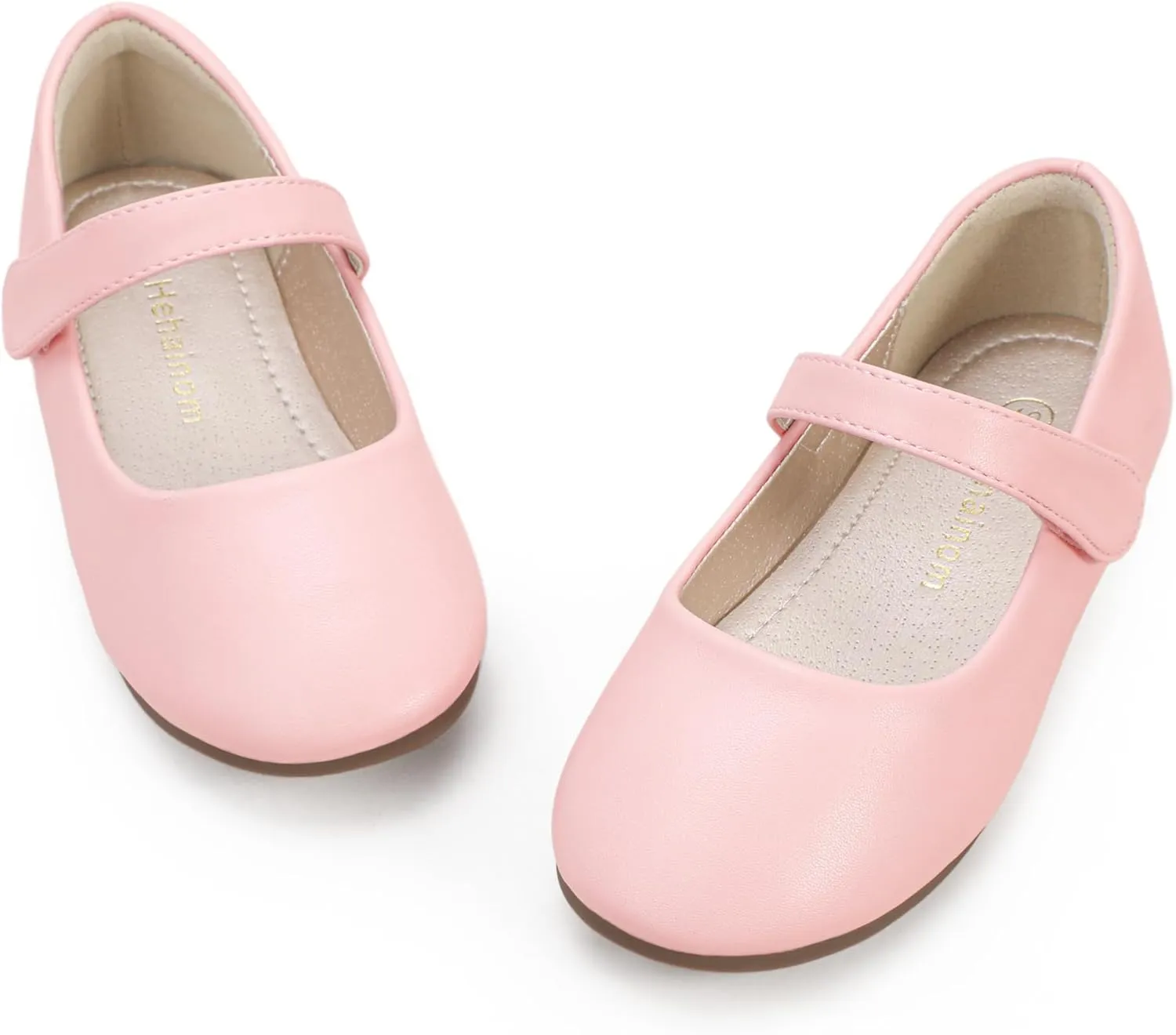 Hehainom Toddler Girls Flats Mary Jane Flower Girl Dress Shoes School Wedding Party Shoes