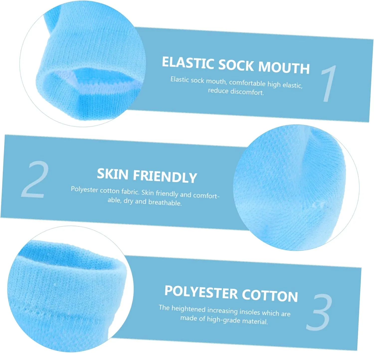 Heightening Socks Cushion Height Boosting Insoles Increase Insole Overnight Inserts Insoles for Men Heel