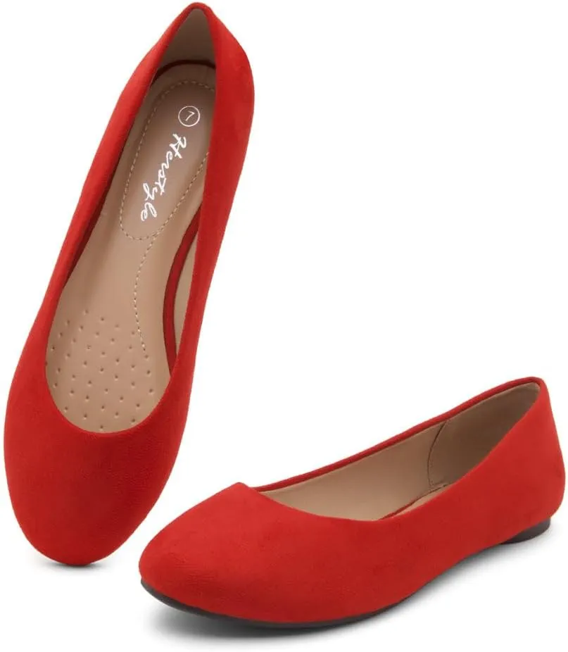 Herstyle Ever Memory Women's Ballet Flats Dressy Flat Shoes Almond Toe Ballerina Comfortable Slip-On Casual Flats for Daily Wear Work Office and Party