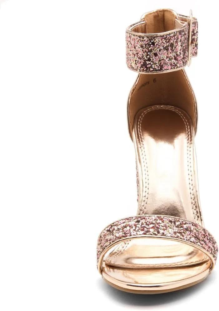 Herstyle Rumors Women's High Heels Open Toe Chunky Block Heeled Sandals with Ankle Strap – Dressy Strappy Heels for Prom Wedding Office, and Party
